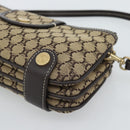 CELINE Macadam Canvas Hand Bag Brown Gold Auth mr2790V-16
