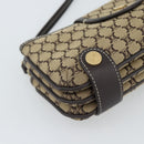 CELINE Macadam Canvas Hand Bag Brown Gold Auth mr2790V-17