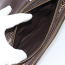 CELINE Macadam Canvas Hand Bag Brown Gold Auth mr2790V-11