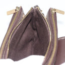 CELINE Macadam Canvas Hand Bag Brown Gold Auth mr2790V-19