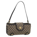 CELINE Macadam Canvas Hand Bag Brown Gold Auth mr2790V-1