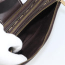 CELINE Macadam Canvas Hand Bag Brown Gold Auth mr2790V-20