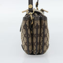 CELINE Macadam Canvas Hand Bag Brown Gold Auth mr2790V-4