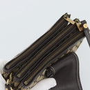 CELINE Macadam Canvas Hand Bag Brown Gold Auth mr2790V-7