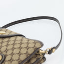 CELINE Macadam Canvas Hand Bag Brown Gold Auth mr2790V-14