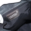 CHANEL Choco Bar Line Shoulder Bag Suede Gray CC Auth mr2792A-17