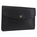 LOUIS VUITTON Epi Montaigne 27 Clutch Bag Black M52652 LV Auth mr2795-1