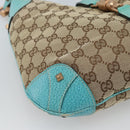GUCCI GG Canvas New Jackie Shoulder Bag Brown Gold 120888 Auth mr2796V-14