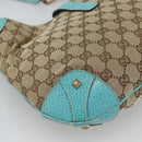GUCCI GG Canvas New Jackie Shoulder Bag Brown Gold 120888 Auth mr2796V-16