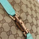 GUCCI GG Canvas New Jackie Shoulder Bag Brown Gold 120888 Auth mr2796V-17