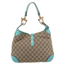 GUCCI GG Canvas New Jackie Shoulder Bag Brown Gold 120888 Auth mr2796V-2