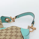 GUCCI GG Canvas New Jackie Shoulder Bag Brown Gold 120888 Auth mr2796V-8