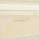 CHANEL Matelasse Chain Shoulder Bag Leather White Gold CC Auth mr2797-18