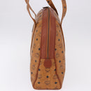 MCM Logogram Vicetos Boston Bag PVC Leather Brown Gold Auth mr2798-4