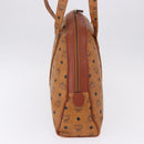 MCM Logogram Vicetos Boston Bag PVC Leather Brown Gold Auth mr2798-5