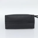 PRADA Hand Bag Safiano Leather 2way Black Gold Auth mr2800-11