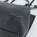 PRADA Hand Bag Safiano Leather 2way Black Gold Auth mr2800-12