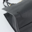 PRADA Hand Bag Safiano Leather 2way Black Gold Auth mr2800-13