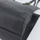 PRADA Hand Bag Safiano Leather 2way Black Gold Auth mr2800-14