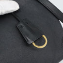 PRADA Hand Bag Safiano Leather 2way Black Gold Auth mr2800-16