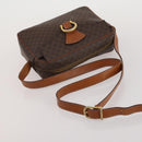 CELINE Macadam Canvas Shoulder Bag PVC Leather 2way 2 Set Brown Auth mr2802-14
