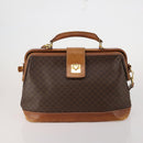 CELINE Macadam Canvas Shoulder Bag PVC Leather 2way 2 Set Brown Auth mr2802-2