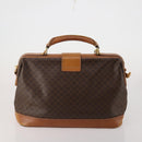 CELINE Macadam Canvas Shoulder Bag PVC Leather 2way 2 Set Brown Auth mr2802-3