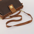 CELINE Macadam Canvas Shoulder Bag PVC Leather 2way 2 Set Brown Auth mr2802-5