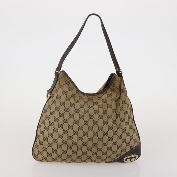 GUCCI GG Canvas Hand Bag 2 Set Beige Auth mr2803