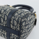 Christian Dior Trotter Canvas Mini Hand Bag Navy Gold Auth mr2809V-16
