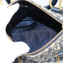Christian Dior Trotter Canvas Mini Hand Bag Navy Gold Auth mr2809V-11