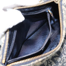 Christian Dior Trotter Canvas Mini Hand Bag Navy Gold Auth mr2809V-23