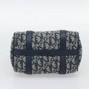 Christian Dior Trotter Canvas Mini Hand Bag Navy Gold Auth mr2809V-5