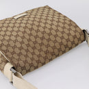 GUCCI GG Canvas Shoulder Bag Beige Silver 146236 Auth mr2810-6