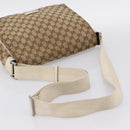 GUCCI GG Canvas Shoulder Bag Beige Silver 146236 Auth mr2810-7