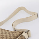 GUCCI GG Canvas Shoulder Bag Beige Silver 146236 Auth mr2810-8