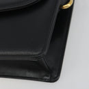 GUCCI Shoulder Bag Leather Black Gold 589474 Auth mr2812-11