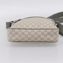 GUCCI GG Supreme Shoulder Bag PVC Beige Silver 201448 Auth mr2814-5