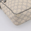 GUCCI GG Supreme Shoulder Bag PVC Beige Silver 201448 Auth mr2814-15