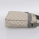 GUCCI GG Supreme Shoulder Bag PVC Beige Silver 201448 Auth mr2814-4