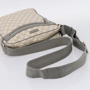 GUCCI GG Supreme Shoulder Bag PVC Beige Silver 201448 Auth mr2814-8