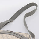 GUCCI GG Supreme Shoulder Bag PVC Beige Silver 201448 Auth mr2814-9