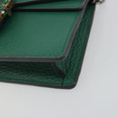 GUCCI Duonisos Shoulder Bag Leather Green Gold 476432 Auth mr2815-11