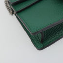 GUCCI Duonisos Shoulder Bag Leather Green Gold 476432 Auth mr2815-12