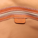 CELINE Macadam Canvas Hand Bag PVC Leather Brown Gold Auth mr2818-17