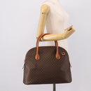 CELINE Macadam Canvas Hand Bag PVC Leather Brown Gold Auth mr2818-22