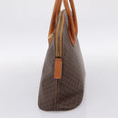 CELINE Macadam Canvas Hand Bag PVC Leather Brown Gold Auth mr2818-4