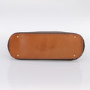 CELINE Macadam Canvas Hand Bag PVC Leather Brown Gold Auth mr2818-5