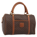 CELINE Macadam Canvas Hand Bag PVC Leather Brown Gold Auth mr2819-1