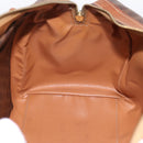 CELINE Macadam Canvas Hand Bag PVC Leather Brown Gold Auth mr2819-17